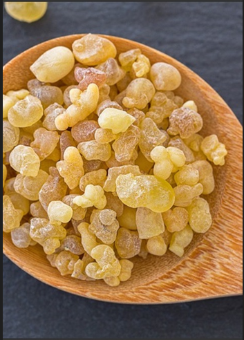 Frankincense resin.